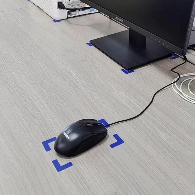 Beiyier 100 Pack 5s Location Marking Corner, 2x2x0.8 Inch L Shaped Graphical Floor Marker for Office Desk Table Top, Warehouse Floor (Blue) - Image 5